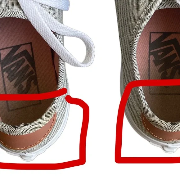 VANS Light Gray and White Casual Sneakers Size 6 - Picture 9 of 9